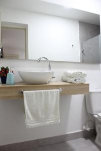 Koupelna v ubytování Hotel Boutique Plaza