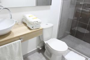 Koupelna v ubytování Hotel Boutique Plaza