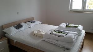 Giường trong phòng chung tại Apartment near Frankfurt, fantastic view!
