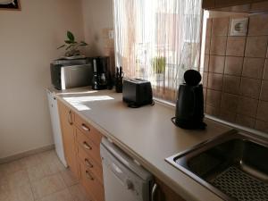 Kuchyňa alebo kuchynka v ubytovaní Csabai Apartman