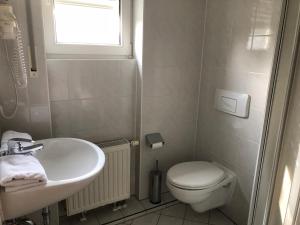 Koupelna v ubytování Pension Preussenstraße Leipzig