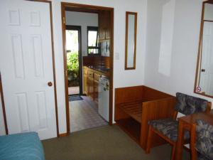 Kuchyň nebo kuchyňský kout v ubytování Austria Motel