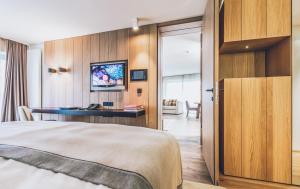 Televiisor ja/või meelelahutuskeskus majutusasutuses Elizabeth Arthotel Adults Only