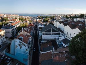 Uma vista geral de Lisboa ou a vista da cidade a partir do hotel