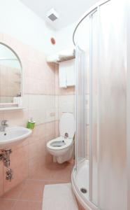 Koupelna v ubytování Albergo Al Carugio
