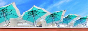 a group of sails on top of a building at Watersmeet Hotel in Woolacombe