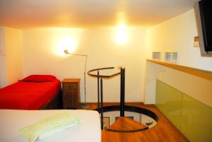 Postel nebo postele na pokoji v ubytování Luxurious Loft with Jacuzzi