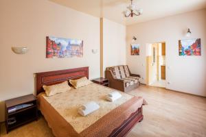 Ένα ή περισσότερα κρεβάτια σε δωμάτιο στο Apartment on Lesya Kurbasa 7
