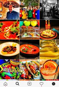 a collage of different pictures of food and drinks at Hotel San Ramon in Bisbee