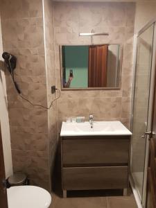 A bathroom at Hostal los Esquiladores