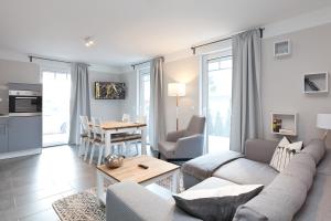Χώρος καθιστικού στο Apartment unter den Kiefern