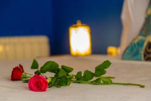 Postel nebo postele na pokoji v ubytování Riad Tahra & Spa