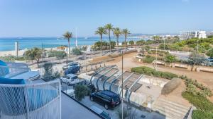a view of a parking lot with cars parked at The Hype Beachhouse in Playa de Palma