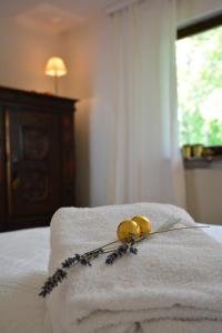 Postel nebo postele na pokoji v ubytování Haus mit Garten