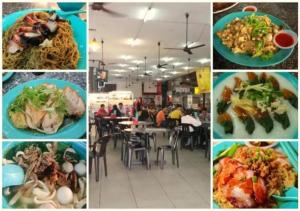 a collage of pictures of food in a restaurant at Puchong Skypod Residence, 1-5 pax Cozy Unit, Walking Distance to IOI Mall, 10min Drive to Sunway in Puchong