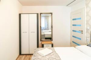 Posteľ alebo postele v izbe v ubytovaní Apartament Glamour