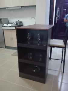 Eldhús eða eldhúskrókur á Mak'z Condo Place