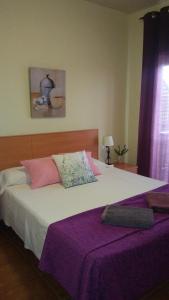 A bed or beds in a room at Hostal Sant Roc
