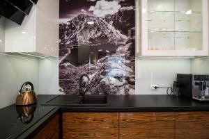 Kuchyňa alebo kuchynka v ubytovaní VIP Apartamenty POD KROKWIĄ SPA