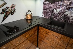 Kuchyňa alebo kuchynka v ubytovaní VIP Apartamenty POD KROKWIĄ SPA