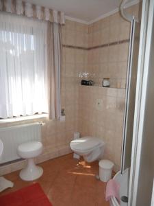 フランコルシャンにあるAu logis fleuriのバスルーム(トイレ、洗面台付)