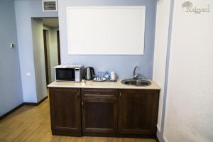Dapur atau dapur kecil di Boulevard Hotel