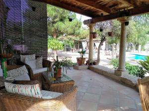 A garden outside La Toscana