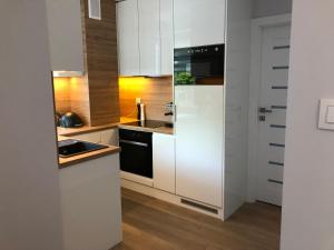Кухня или кухненски бокс в Apartament BD Premium Klifowa
