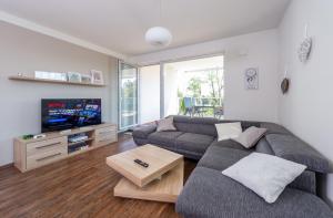 TV a/nebo společenská místnost v ubytování Riverside Apartments