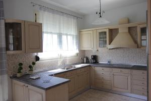 Kuchyň nebo kuchyňský kout v ubytování Platoni Elite Villas