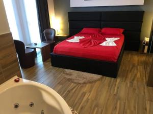 Katil atau katil-katil dalam bilik di Hotel Golden