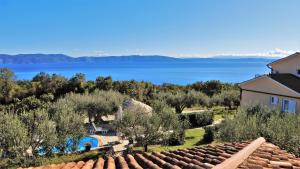 an image of a house with a view of the water at Holiday Home Marino with Private pool and Sea View in Ravni