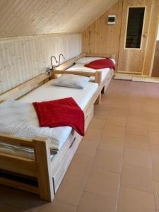 Postel nebo postele na pokoji v ubytování U Kryštofa