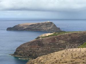 a small island in the ocean on a cliff at Duplex Ocean View in Porto Santo