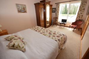 Voodi või voodid majutusasutuse Camillaun Lodge with Lough Corrib Boat Hire toas