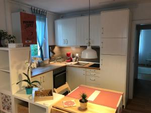 Majoituspaikan Comfy Apartment keittiö tai keittotila