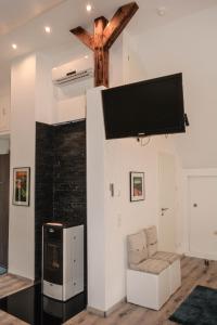 TV a/nebo společenská místnost v ubytování Haus Sybille