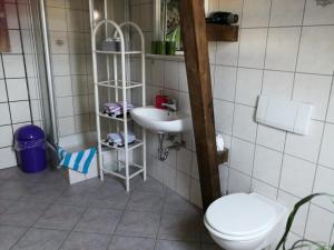 Koupelna v ubytování Pension Harmonie