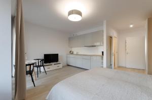 Kuchyňa alebo kuchynka v ubytovaní Apple Green Apartments