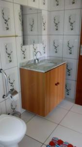 Koupelna v ubytování Pousada Viajantes do Tempo