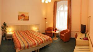 Posteľ alebo postele v izbe v ubytovaní Lázeňský Hotel Sadový Pramen