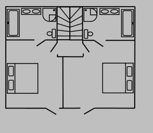 グリメンツにあるChalet Claireの白黒家図面