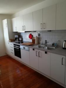 Kuchyň nebo kuchyňský kout v ubytování Ferienwohnung"Zur Birke"