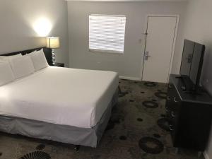 a hotel room with a bed and a television at Midtown Hotel New Orleans in New Orleans