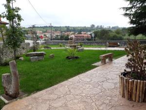A garden outside Las Cavernas Del Bisonte