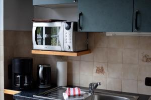 Kuchyň nebo kuchyňský kout v ubytování Apartmenthaus - Haus am Schultal,