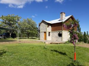 HuingancoAlauri Ñire的田间中的小房子