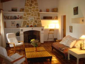 A seating area at Can Petrel