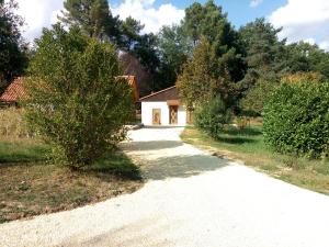 a driveway with a house in the background at Les pruniers de la cipière in Peyzac-le-Moustier