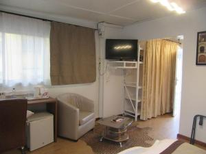 TV a/nebo společenská místnost v ubytování Hotel Le Griffon